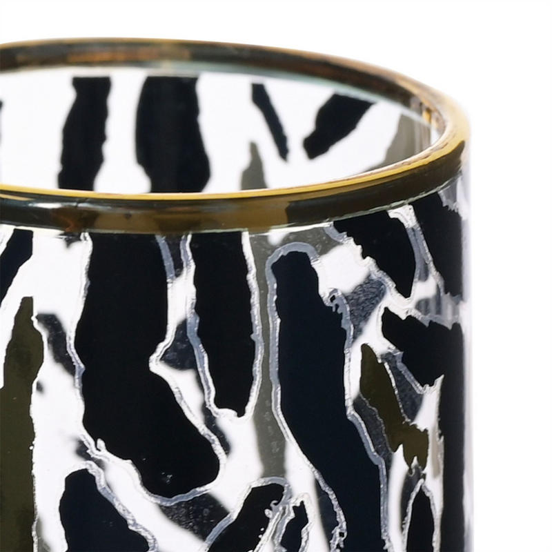 Frida Set of 2 Zebra Print Champagne Flutes