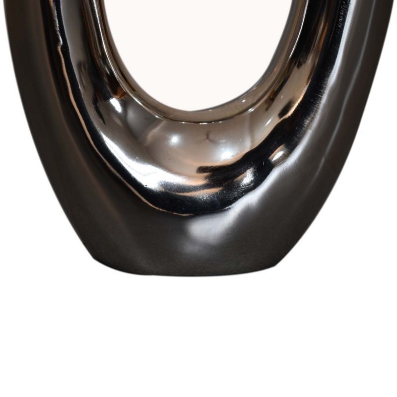 Artisan Furniture Home Decor Accessories - Round Vase in Nickle Finish