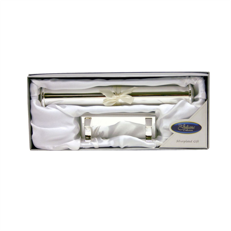 Plain certificate tube with silverplated stand