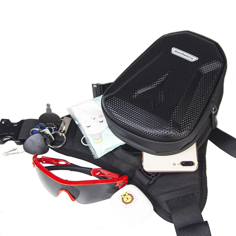 Tactical- Travel Bag Waterproof Motorcycle Waist Leg Bag Men Hip Bum Pack Leg Side Bag Ride Bags Outdoor Casual Fanny Pack Bag