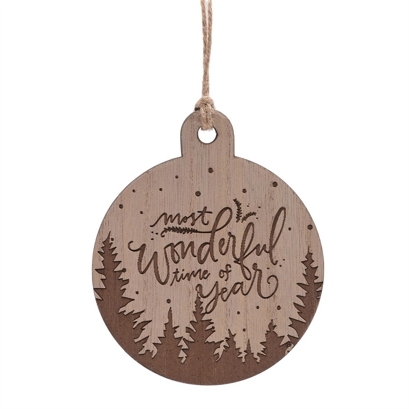 Wooden Patterned Hanging Decoration