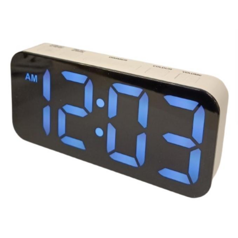 Acctim Jaxon Digital Alarm Clock in White - 16512