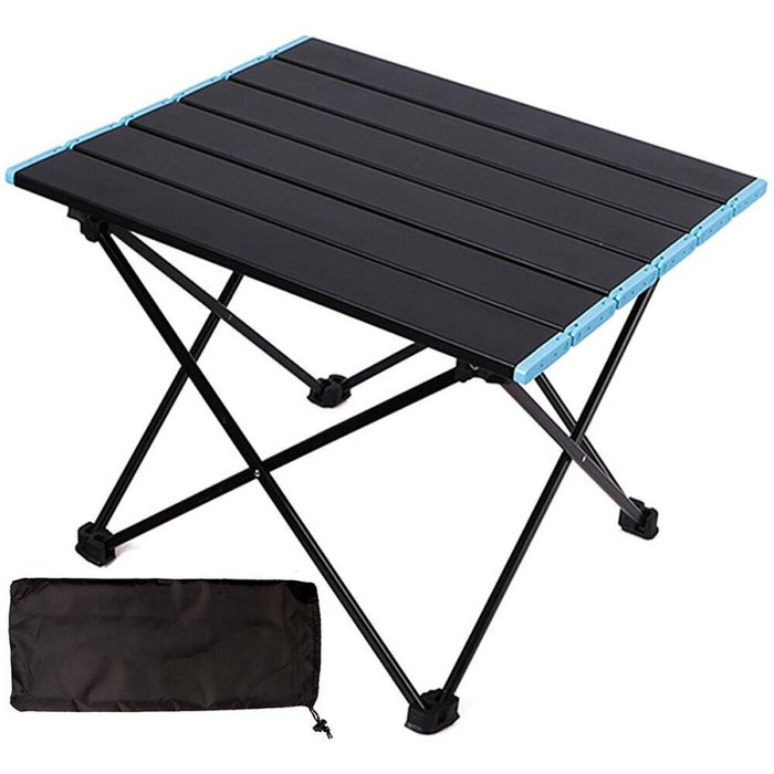 Folding Camping Table Light Weight Portable Aluminium Frame Outdoor Picnic Bag