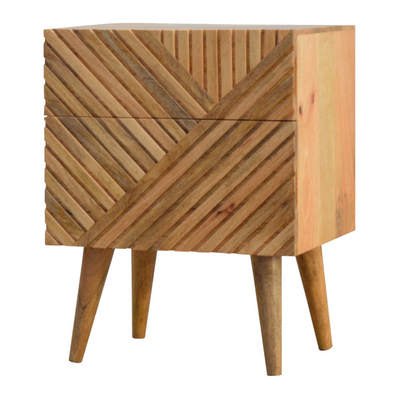 Artisan Furniture Solid Wood Lille 2 Drawer Bedside