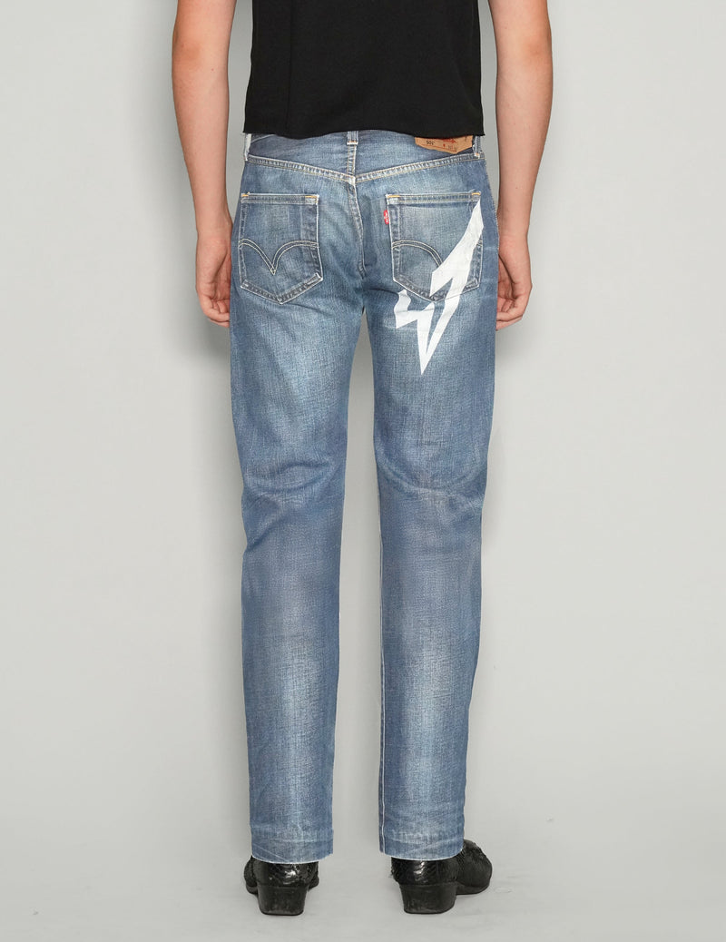 'Love Will Tear Us Apart' Jeans in Light Blue