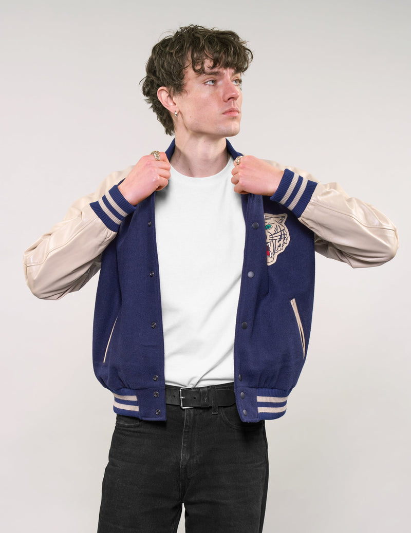 IMMORTAL Varsity Bomber Jacket - Blue