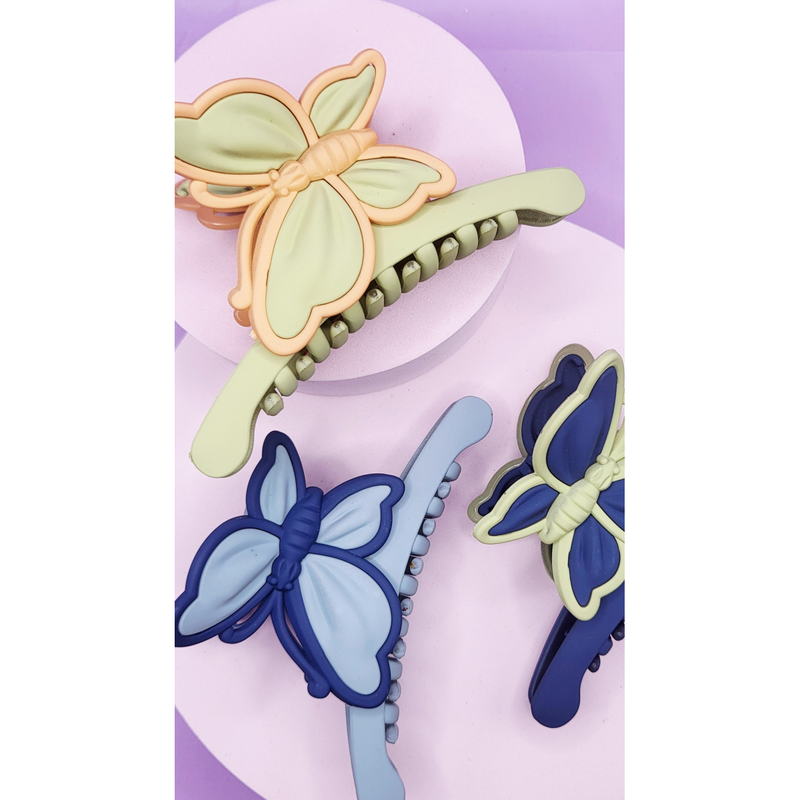 Butterfly Hair Clamps Pack of 12