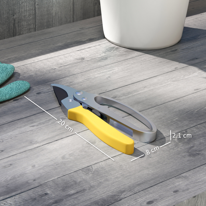 Outsunny 8" Garden Secateurs, Pruning Shears Heavy Duty with SK5 Blade