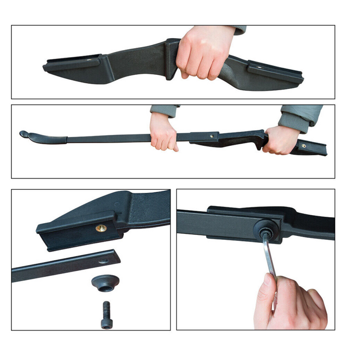 53" Takedown Recurve Bow Fiberglass Arrows Set 40lbs Archery Bow Hunting Shoot UK