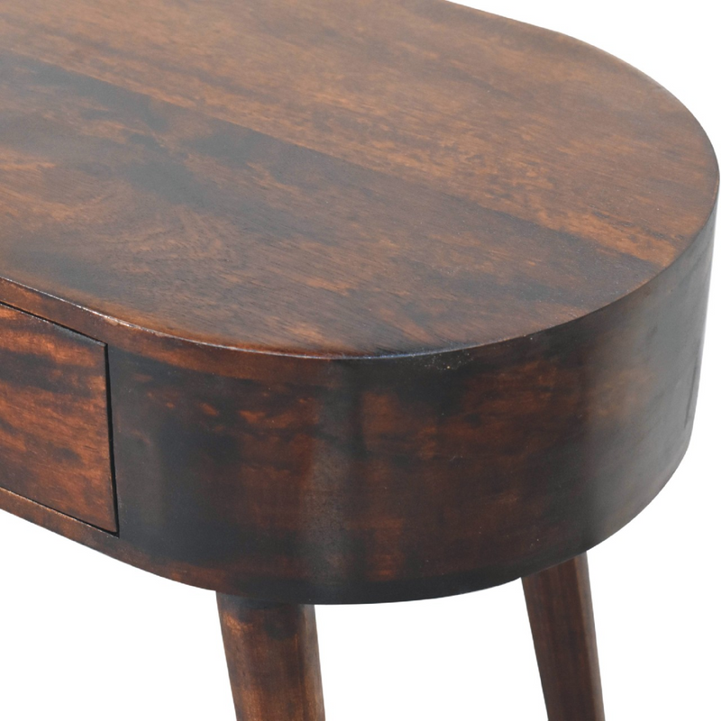 Artisan Furniture Solid Wood Albion Light Walnut Console Table, Brown, 1 Drawer