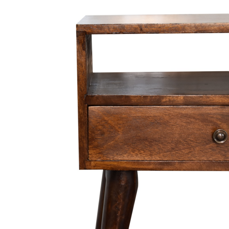 Artisan Furniture Solid Wood Modern Chestnut Solid Wood Bedside