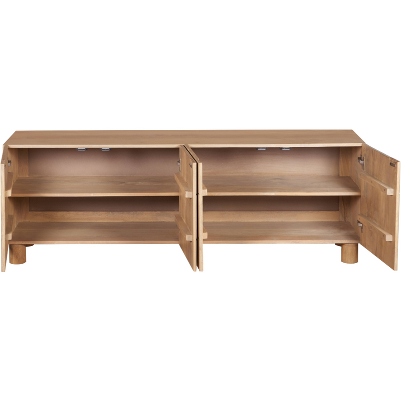 Austin Solid Wood Large Low Board Tv Cabinet