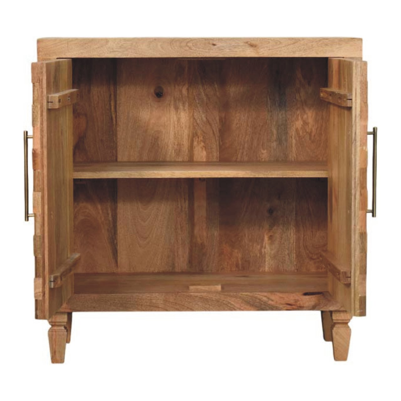 Artisan Furniture Solid Wood Marbella Cabinet, 2 Doors, 2 Shelves, Brown