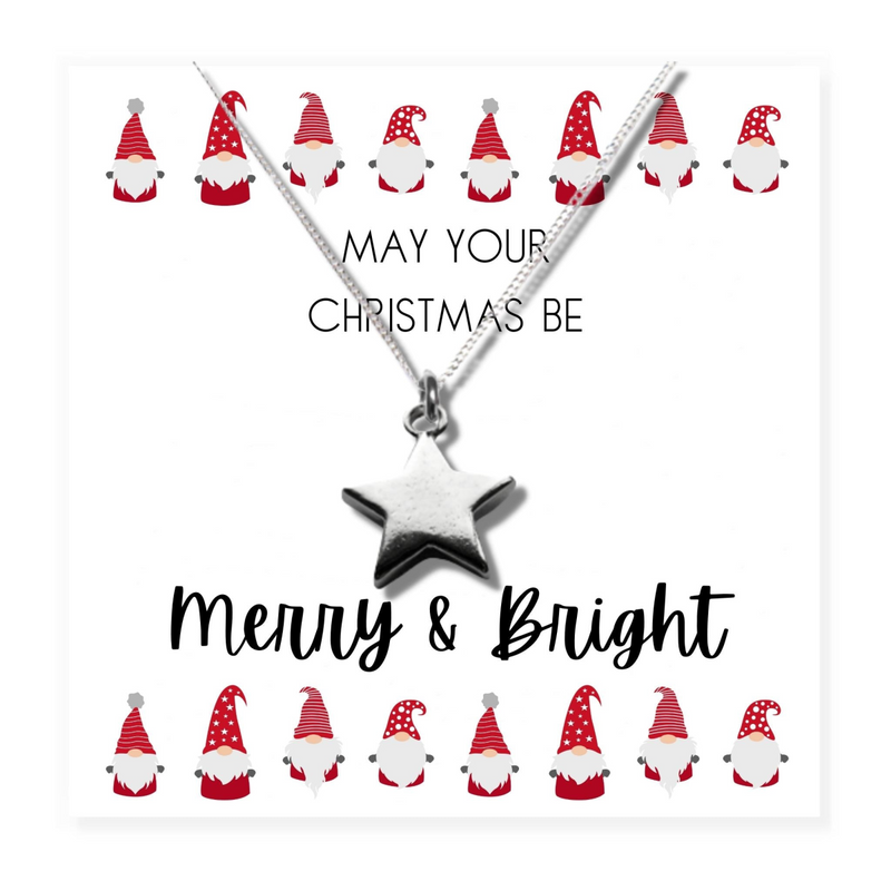 Christmas Star Gift Hamper | Silver Star Necklace & Jewellery Box Gift