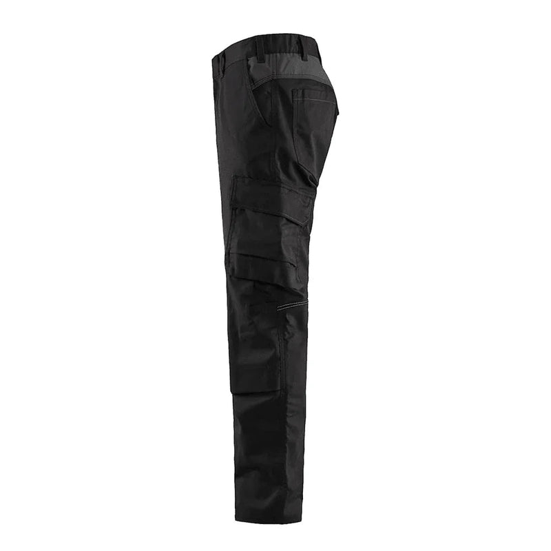 Blaklader 1448 Industry Stretch Kneepad Trousers Black/Dark Grey