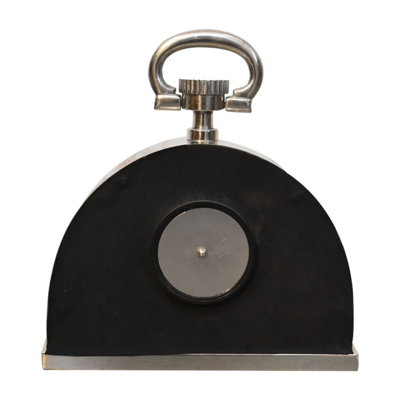 Artisan Furniture Black and Chrome Table Clock