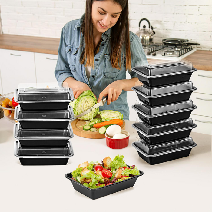 VINSANI 10pk 1 COMPARTMENT MEAL PREP CONTAINERS 1010423 X 3