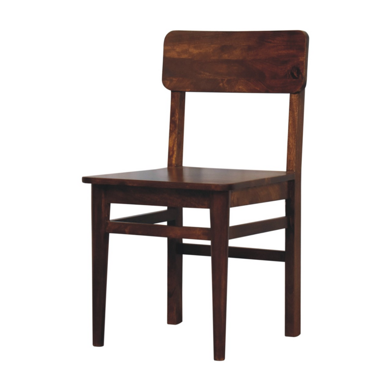 Artisan Furniture Solid Mango Wood Classic Chestnut Dining Chair