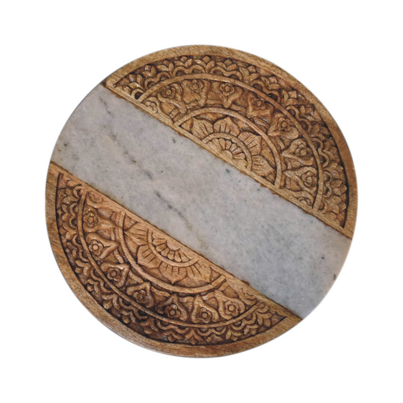 Artisan Furniture Kitchen Accessories - Round Marble Chopping Board