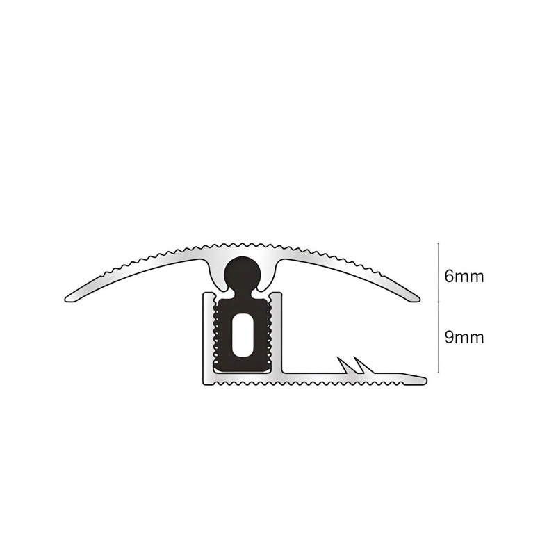 Aluminium Adjustable Height Carpet Door Threshold Strip 40mm with Easy Clip TTG Pivots