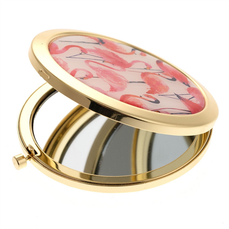 Frida Flamingo Compact Mirror & Keyring