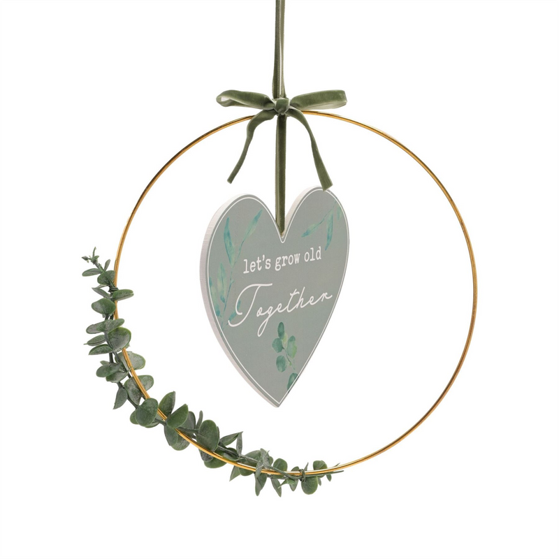 Love Story 'Grow Old' Hoop Wreath