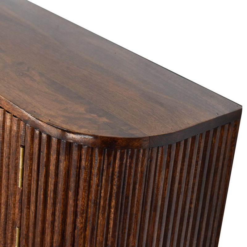 Artisan Furniture Solid Wood Chunky Chestnut Wall Mounted Console, Brown, 2 Doors