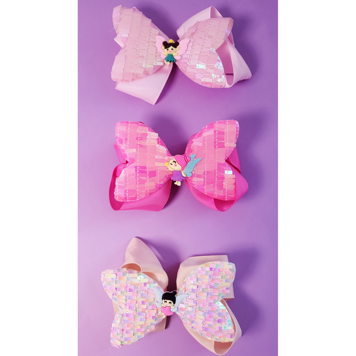 Fairy Iridescent Hair Bow Clip Slide Pack of 12
