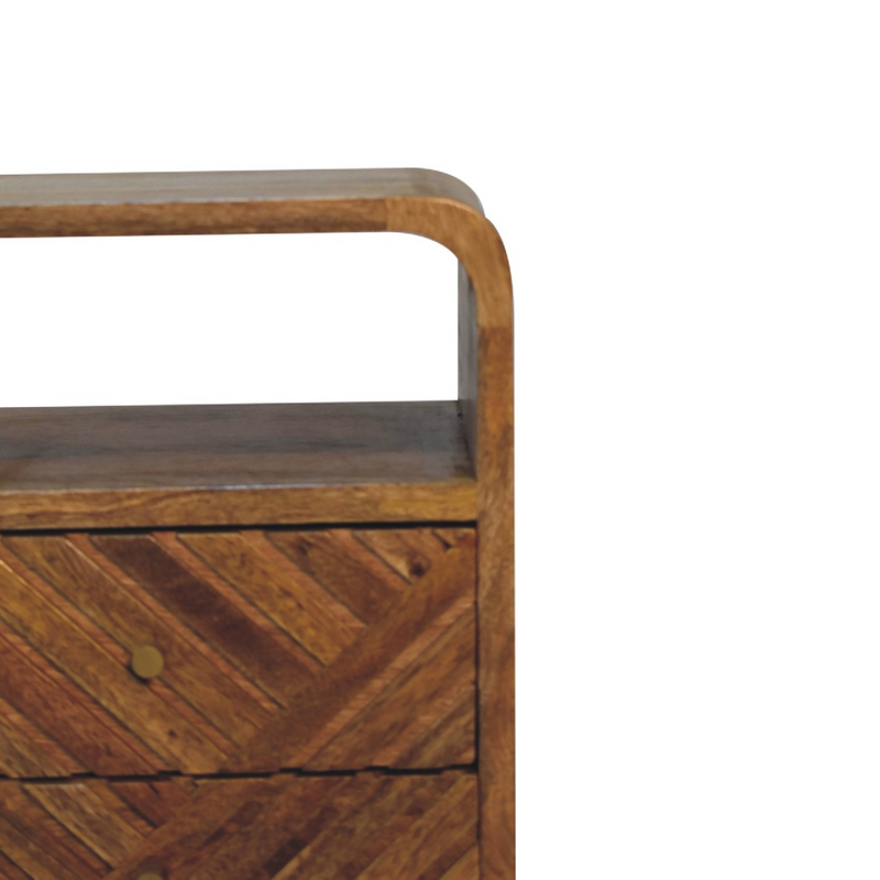 Artisan Furniture Solid Wood Mini Lille Curved Bedside