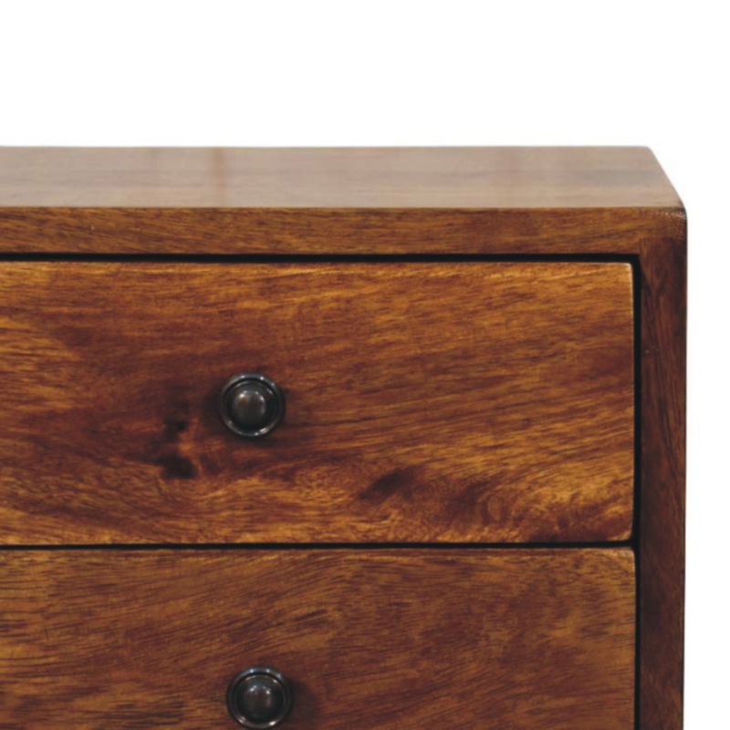 Artisan Furniture Solid Wood Solis 2-Drawer Chestnut Wall Mounted Nightstand