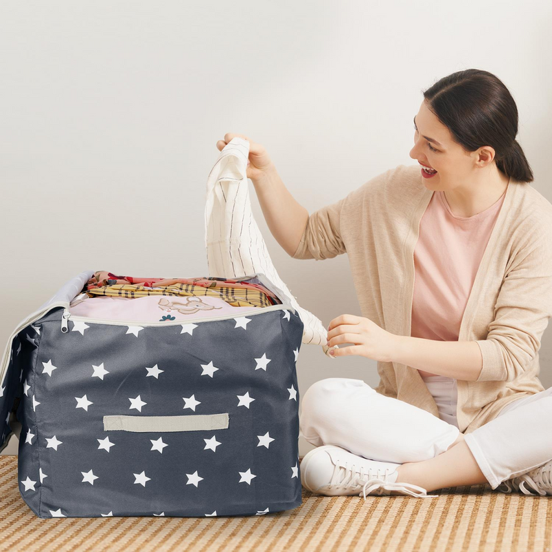 VINSANI 3pc STORAGE BAGS NAVY BLUE STAR 0000344