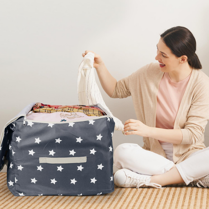 VINSANI 3pc STORAGE BAGS NAVY BLUE STAR 0000344