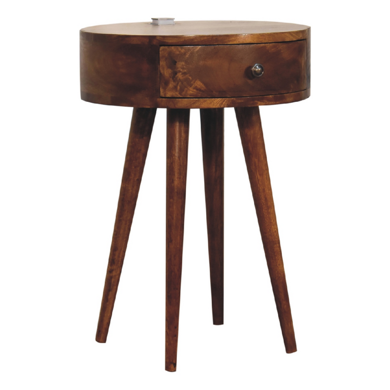 Artisan Furniture Solid Wood Single Chestnut Bedside