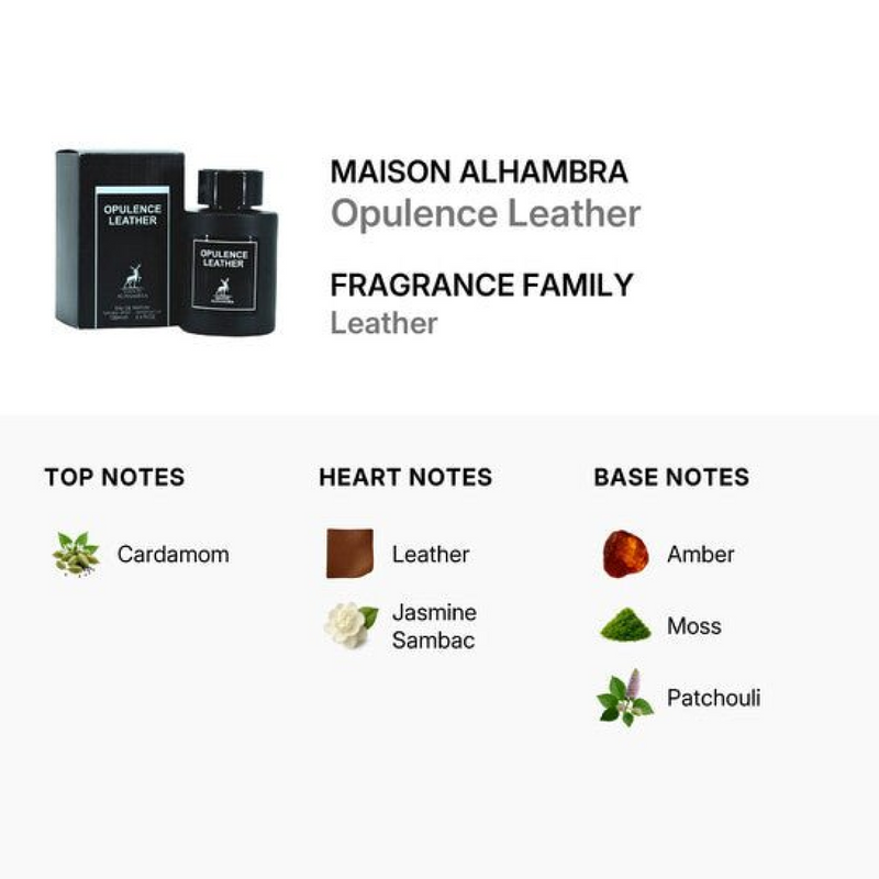 Maison Alhambra Opulence Leather Eau De Parfum Spray 100ml