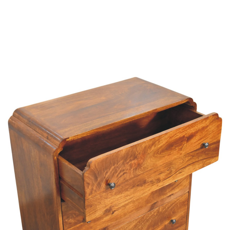 Artisan Furniture Solid Wood Newton Chestnut Chest, 3 Drawers, Dark Brown