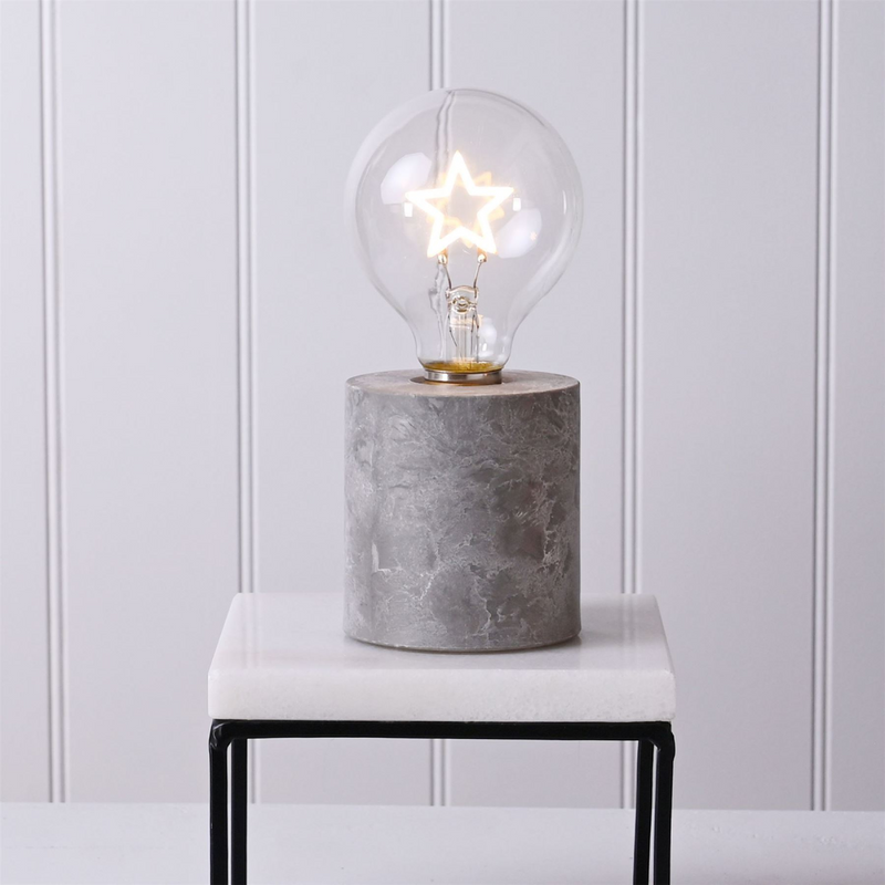 Round Star Light with Cement Effect Base