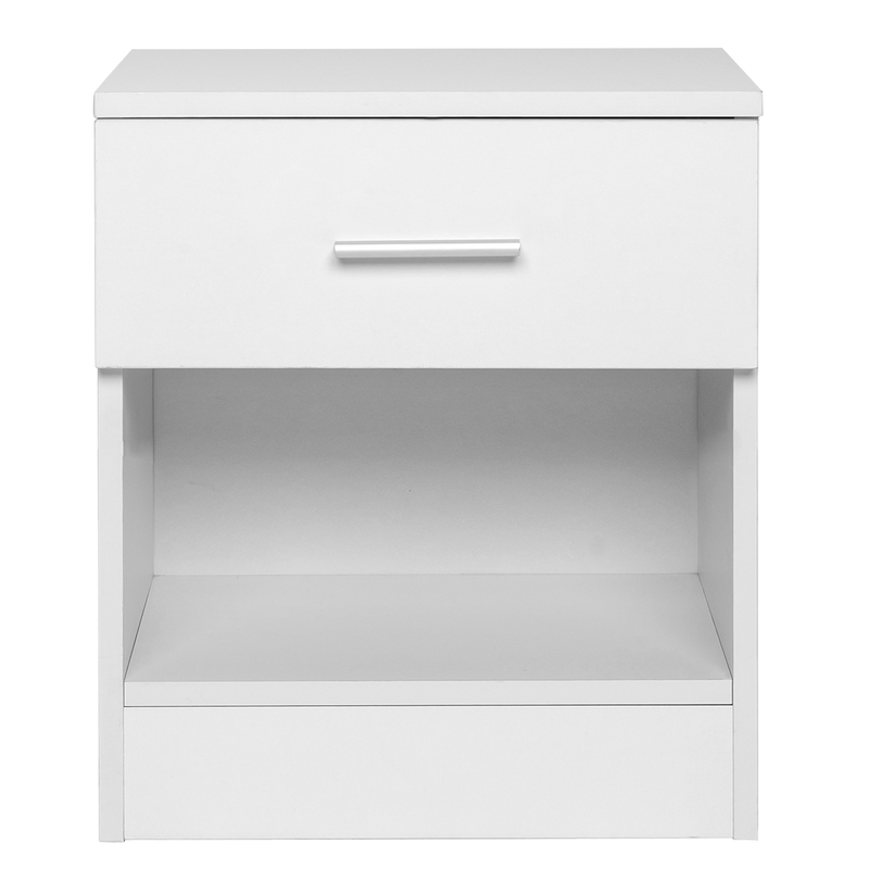 2-Tier Nightstand Bedside Cabinet End Table for Bedroom Home Office White
