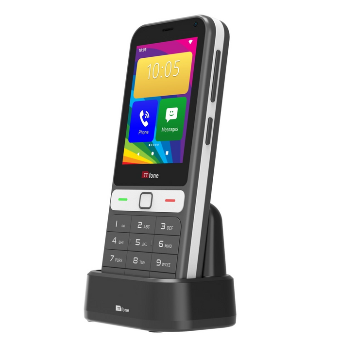 TTfone TT280 – 4G Android Mobile Phone with Google Play Store and Dock charger included.