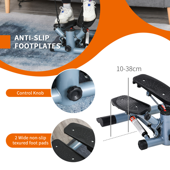 Mini Stepper Step Machine w/ Cushion Mat for Leg Arm Full Body Training HOMCOM