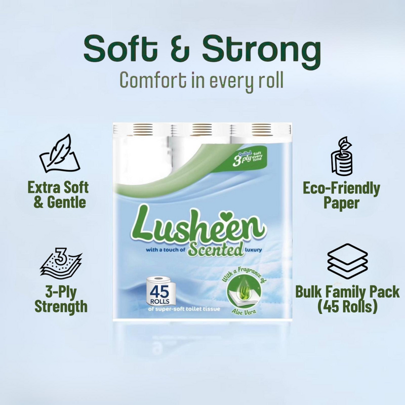 TASK LUSHEEN ALOE X 45 SOFT TOILET ROLLS