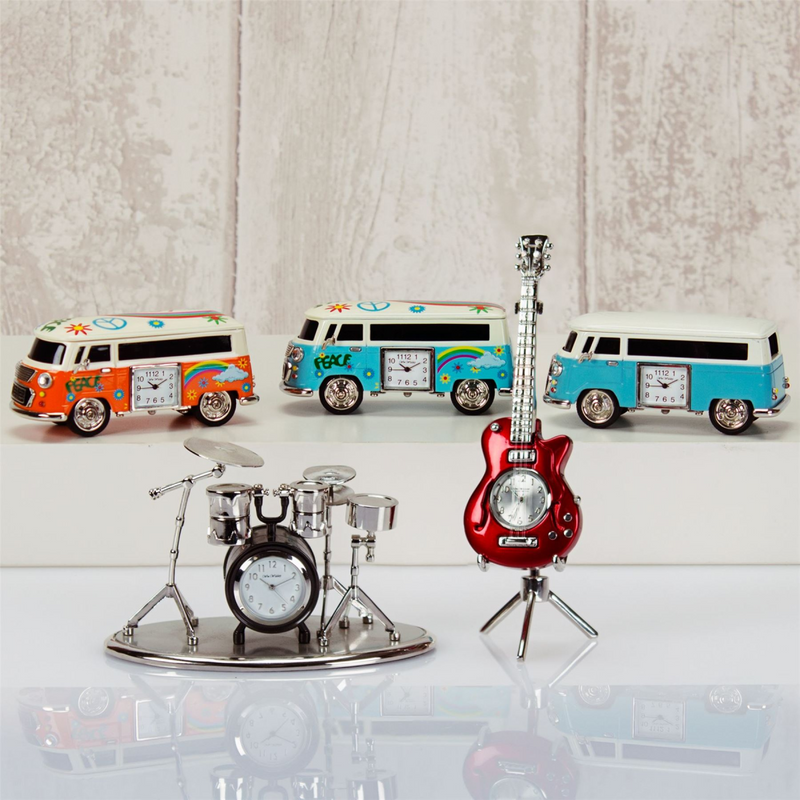 Wm.Widdop Miniature Clock Camper Van Blue