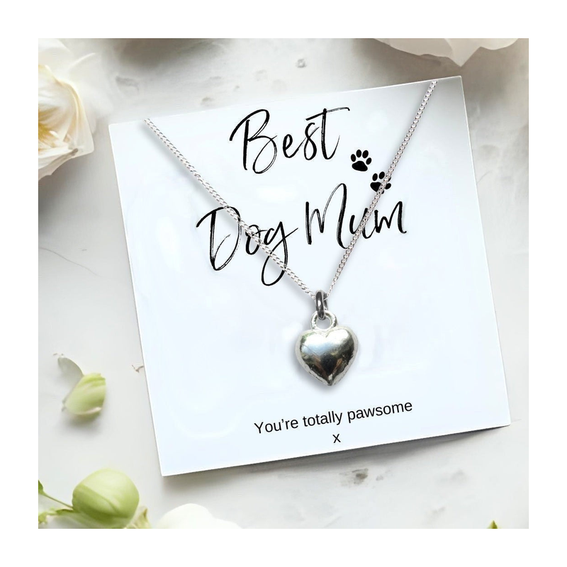 Small Best Dog Mum Gift Hamper Necklace Chocs & Candle