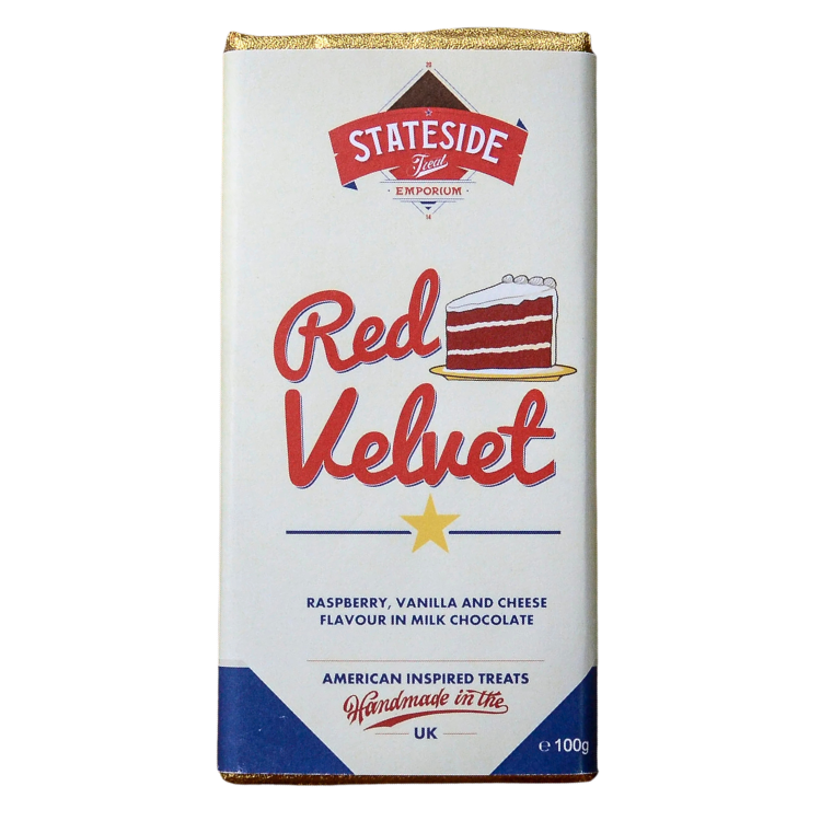 Stateside | Red Velvet Milk Chocolate Bar | 90g