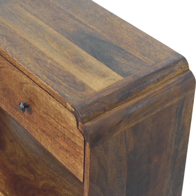 Artisan Furniture Solid Wood Ellington Console Table, 2 Drawer & 2 Open Slots, Brown