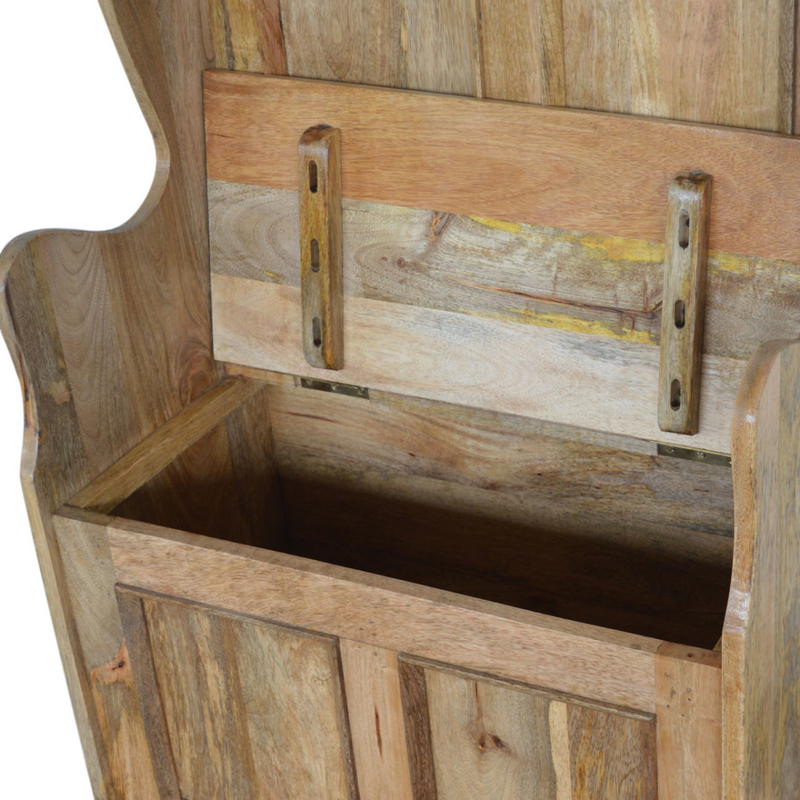 Artisan Furniture Solid Wood Small Monks Storage Bench
