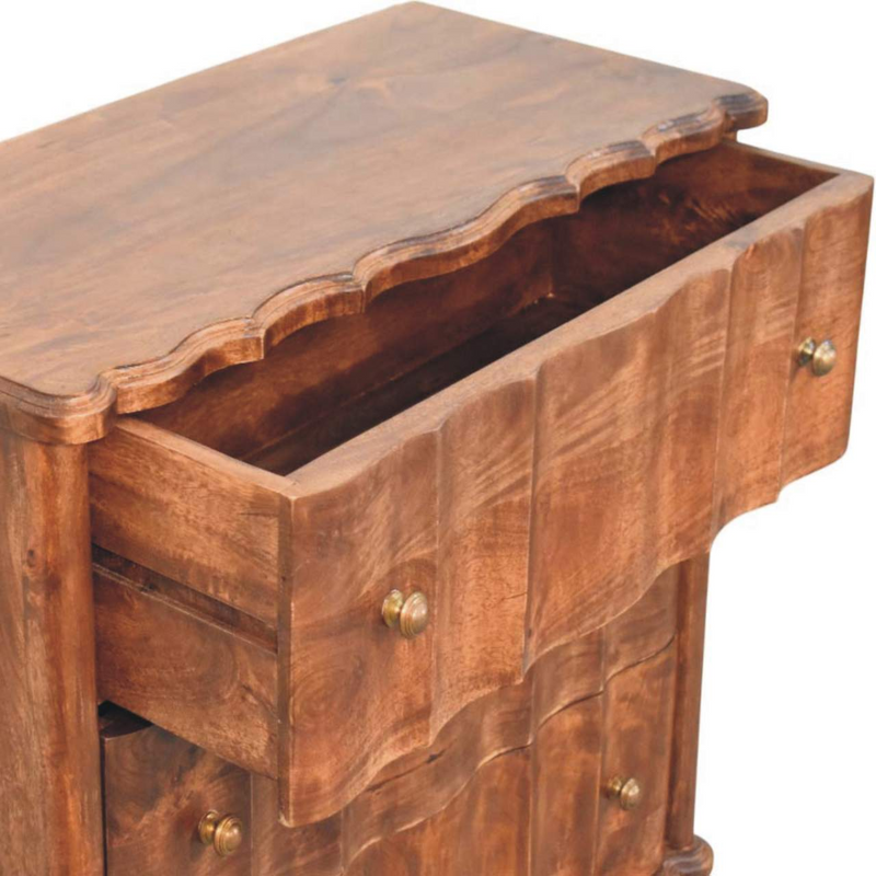 Artisan Furniture Solid Wood Camille Chest, 3 Drawers, Brown