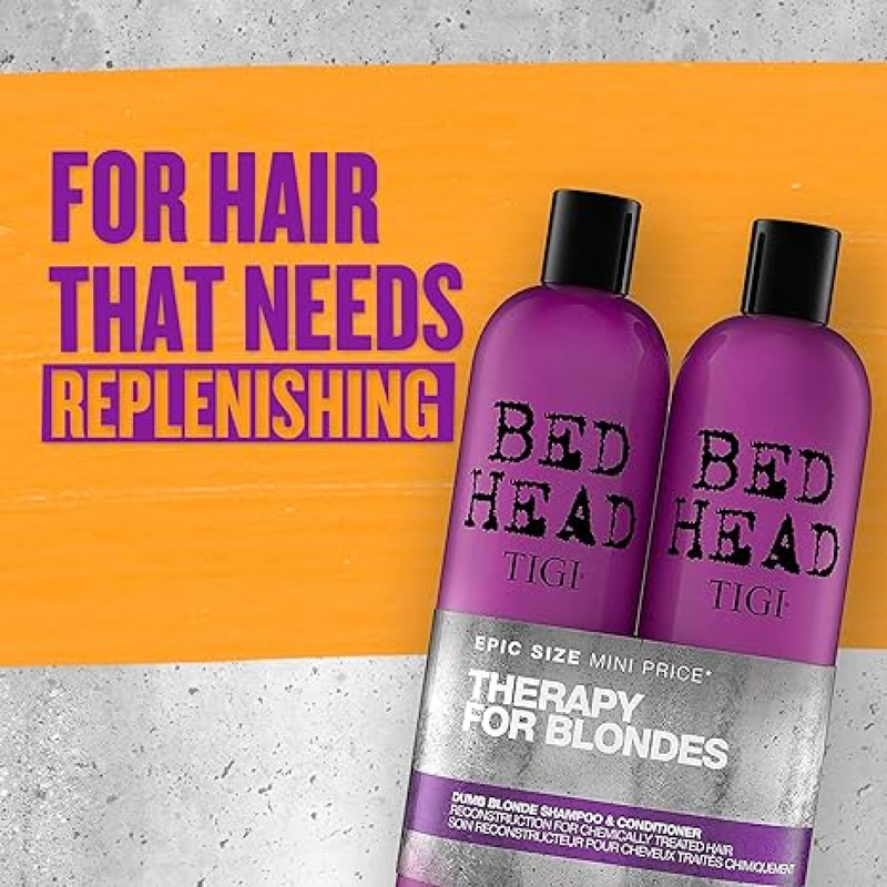 TIGI Bed Head Therapy for Blondes Dumb Blondes Gift Set (Shampoo 750ml  Conditioner 750ml)
