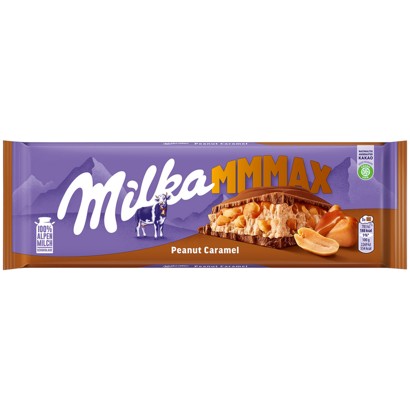 Milka Mmmax | Peanut Caramel Milk Chocolate | 276g Large Bar