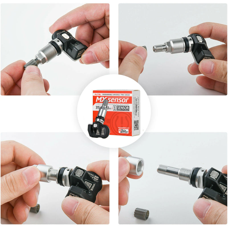 Autel MX Sensor 433MHZ 315MHZ TPMS Sensor Tire Repair Tools 2024 New Packaging 2in1 MX-Sensors Work with TS508 Russian in Stock