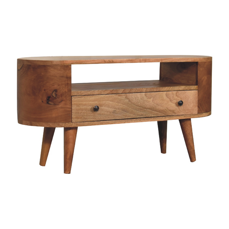 Artisan Furniture Solid Wood Mini Rounded Entertainment Unit